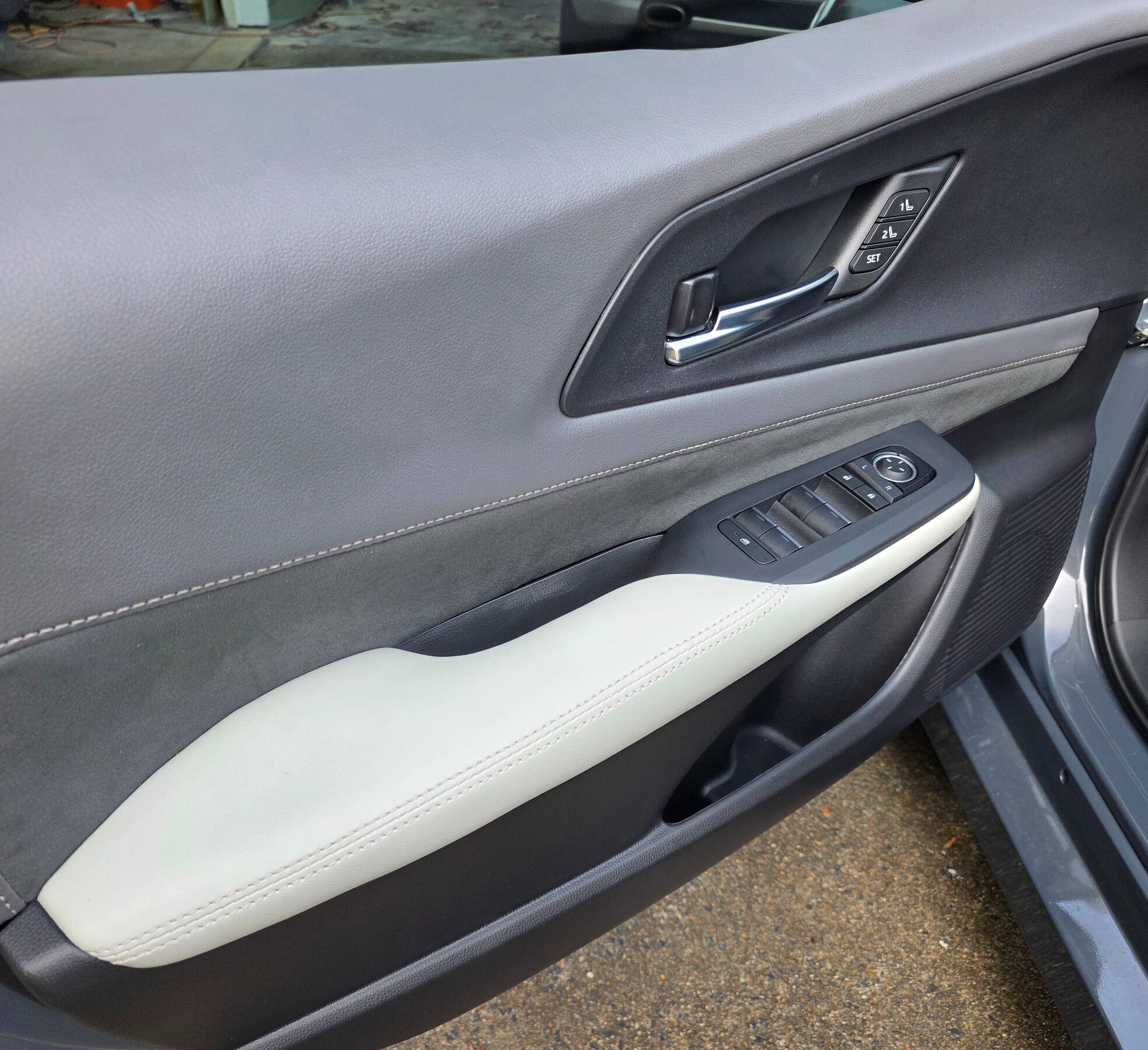 Driver Door — Custom Padded Leather & Suede Refinement