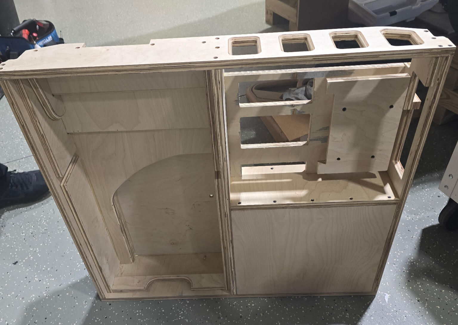 Custom Birch Subwoofer Enclosure — Integrated Storage System